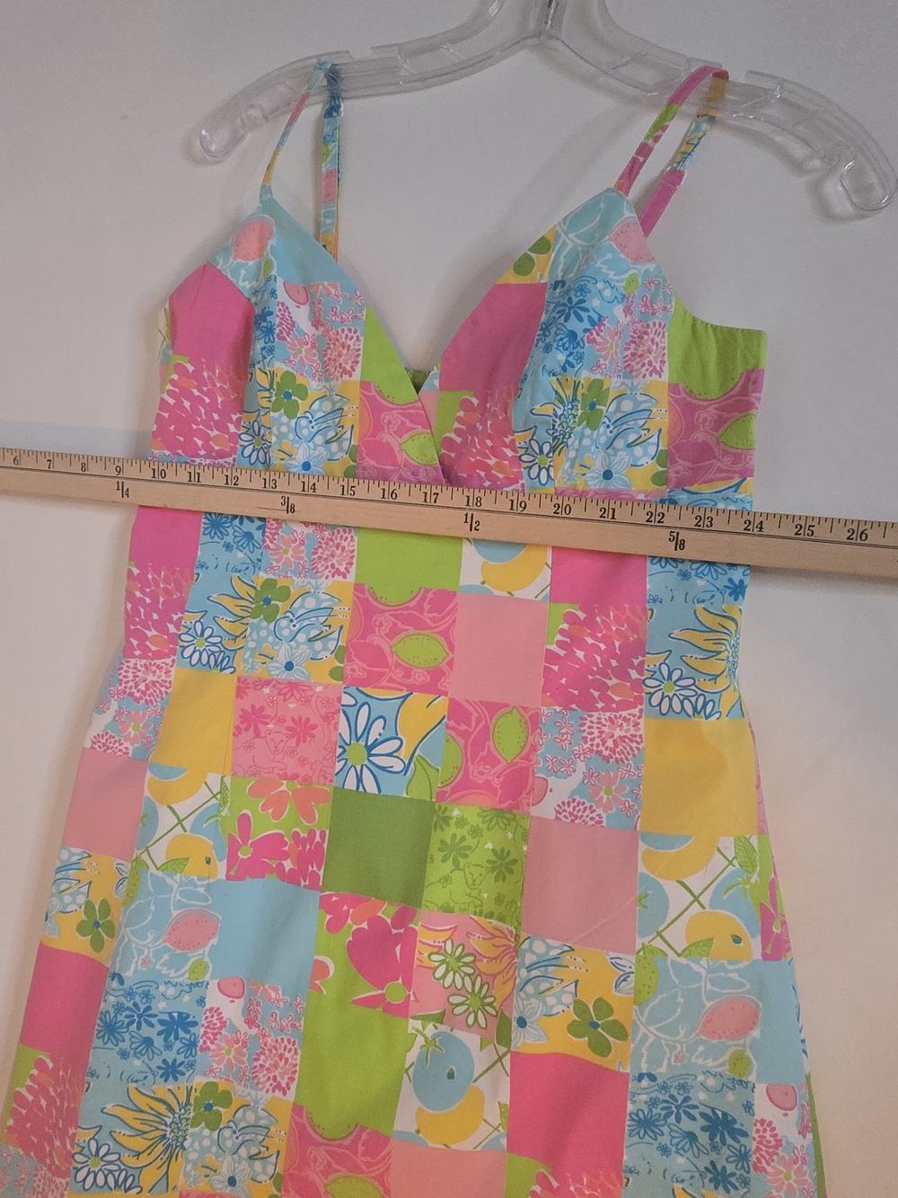 Lilly Pulitzer Colorful Patchwork Mini Dress Pink, Green & Yellow Women's Size 6 - Picture 7 of 12